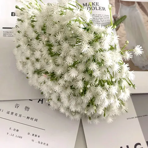 Artificial Gypsophila Silk Flower Bouquet Fresh Fake Flowers For Home Wedding Party Decoration Floral Arrangement