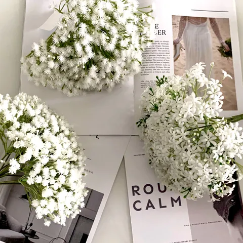 Artificial Gypsophila Silk Flower Bouquet Fresh Fake Flowers For Home Wedding Party Decoration Floral Arrangement