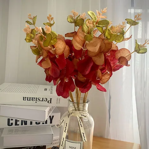 Artificial Eucalyptus Leaves Silk Flower Bouquet Fake Greenery Plant For Home Wedding Decor Floral Arrangement