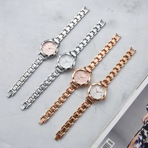 Reloj de Cuarzo de Moda para Mujer Correa de Aleación Elegante Impermeable Reloj Casual Regalo para Damas