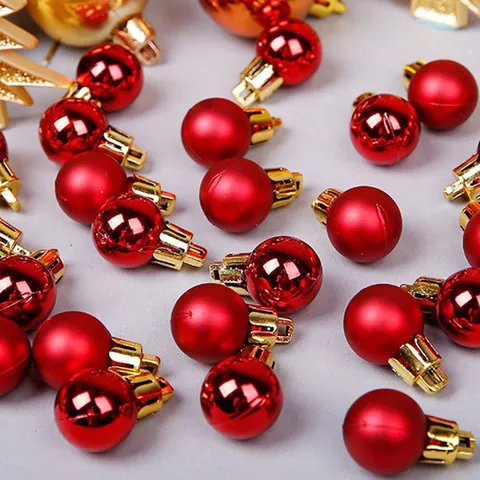 Electroplated Plastic Christmas Ornaments Shiny Festive Baubles Boxed Hanging Tree Decorations For Holiday Party Decor