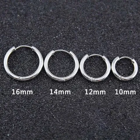 Minimalistische Edelstahl Creolen Für Herren Damen Einfache Geometrische Scharnier Ohrenklappe Elegante Unisex Gepierct Schmuck Geschenk