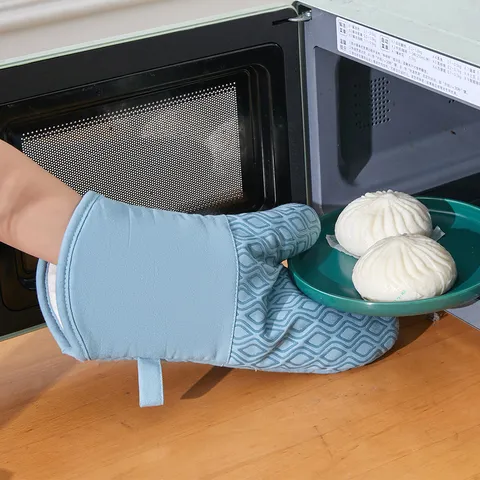 Guanti da Cucina in Silicone per Isolamento Termico Guanti da Forno a Microonde Ispessiti Resistenti alle Alte Temperature Antiscivolo Cottura