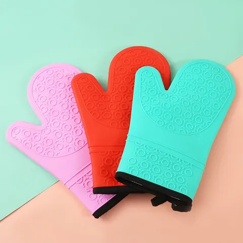 Guanti da Forno in Silicone Resistenti al Calore Ispessiti Guanti da Cucina Antiscivolo