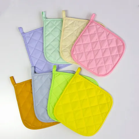 Stile Nordico Tappetino Isolante Termico in Poliestere Quadrato Trapuntato Antiscottatura Pentola Tappetino Tavolo Sottobicchiere Accessori Cucina