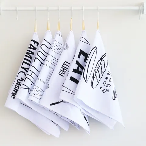 Strofinaccio da Cucina Stampato in Cotone Minimalista Moderno Canovaccio Tovaglietta Panno per Pulire Tazze Decorazione per Tavola
