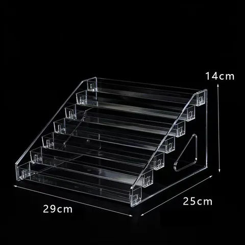 Transparent Acrylic Tiered Storage Rack Desktop Organizer Clear Display Stand For Craft Supplies Small Bottles