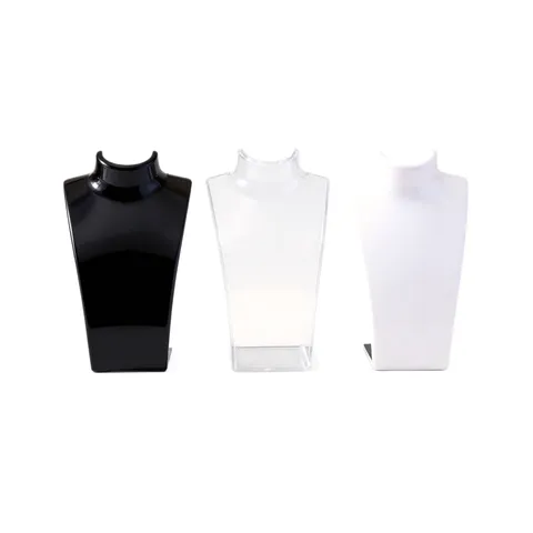 Plastic Half Body Necklace Display Stand Portrait Jewelry Holder For Store Showcase Home Dresser Countertop Decor