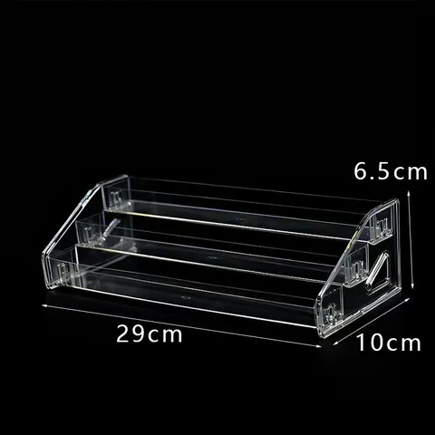 Scaffale Portaoggetti Gradinato in Acrilico Trasparente Organizer da Scrivania Supporto per Esposizione Trasparente per Articoli da Craft Piccole Bottiglie