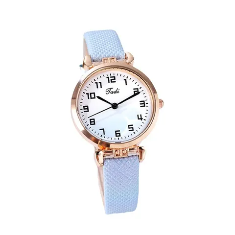 Reloj de Cuarzo para Mujer Estilo Fresco Minimalista Esfera Degradada Números Arábigos Reloj Analógico Casual para Estudiantes Mujeres