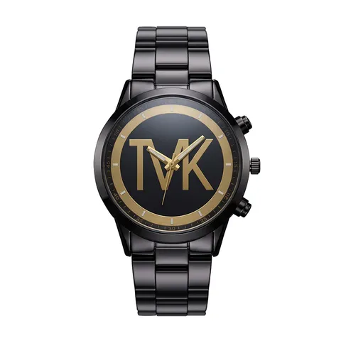 Reloj de Cuarzo para Hombres Negocios Casual Aleación Correa de Acero Inoxidable Esfera Grande Impermeable Reloj de Pulsera