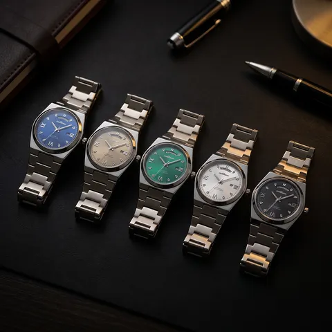 Reloj de Cuarzo para Hombre Correa de Acero Inoxidable Luminoso Doble Calendario Negocios Casual Impermeable