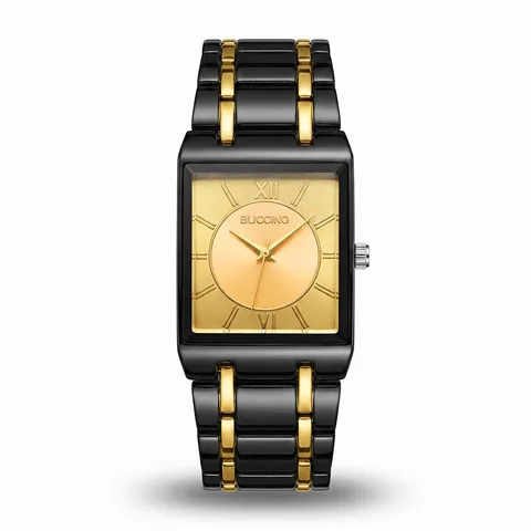 Classic Men Quartz Watch Business Square Dial Alloy Case Metal Strap Casual Fashion Office Wristwatch