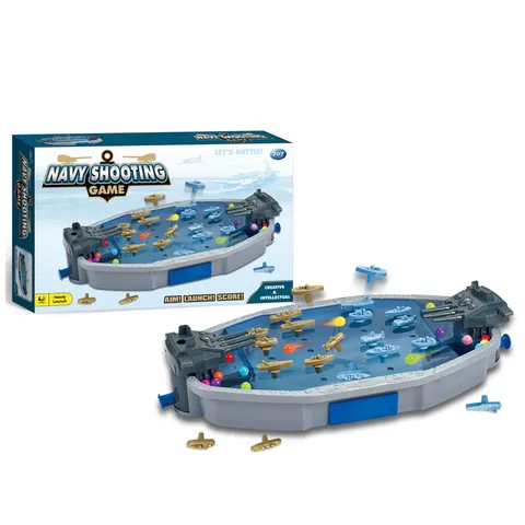 Jeu de Plateau de Bataille de Bureau pour Enfants Jouet Interactif de Navire de Guerre Catapulte Jeu de Table Stratégique Éducatif