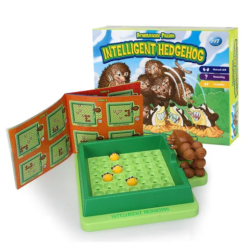 Jeu de Plateau Labyrinthe Éducatif pour Enfants Jouet Puzzle de Bureau Hérisson Intellectuel