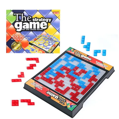 Jeu de Société Stratégie Tetris Enfants en Plastique Éducatif Interactif Parent-Enfant Puzzle Jeu de Bataille de Bureau en Famille