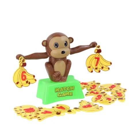 Jouet de Balance Numérique d'Apprentissage des Mathématiques pour Enfants Jeu de Balance de Singe Jouets Éducatifs de Comptage Jeu de Bureau
