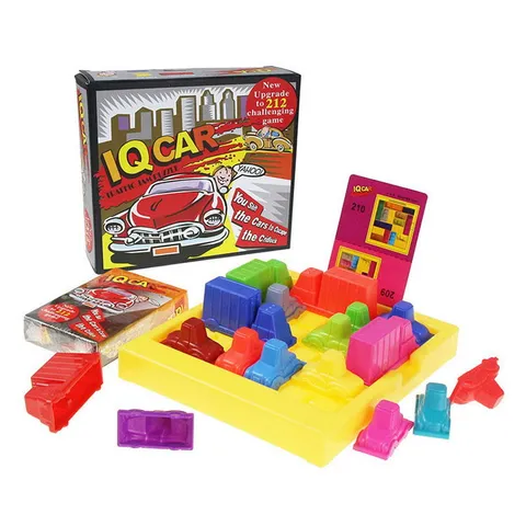Jeu de Puzzle Embouteillage Enfants Jouet Éducatif de Logique à Bloc Coulissant Plastique Multicolore Parking Voiture Labyrinthe Cadeau