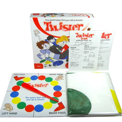 Jeu de Tapis d'Équilibre Corporel Classique Jeu de Fête Interactif à Pois Multicolores Jouet Éducatif