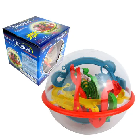 Jouet Éducatif Enfant Balle Labyrinthe 3D 118 Niveaux Magique Intelligence Labyrinthe Jeu De Puzzle En Plastique Bureau Pour Enfants