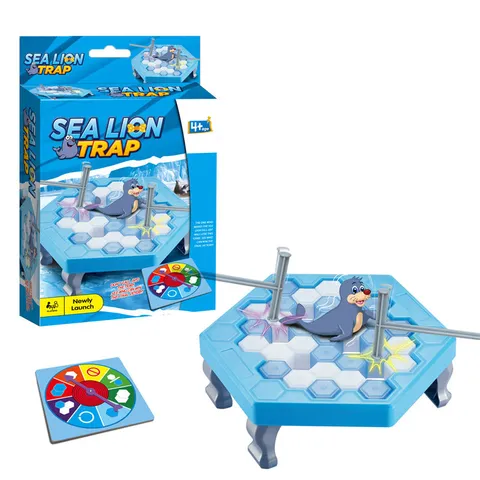 Jeu de Table Piège à Otarie Brise-Glace Jeu Éducatif Interactif Jouet Dessin Animé Pingouin Marteau Bataille Pour Fête d'Enfants