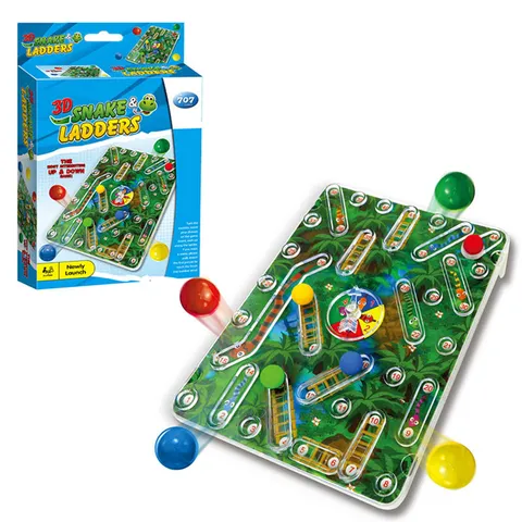 3D Serpents Et Échelles Mini Jeu de Société Interactif Éducatif de Table Pour Enfants Jeu de Famille Cadeau