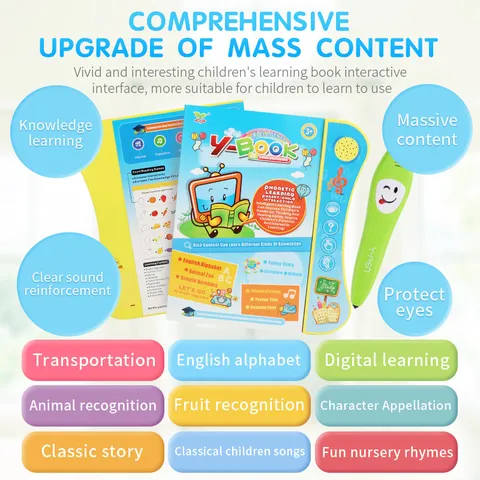 Livre de Lecture Électronique pour Enfants avec Stylo Logique Intelligent Machine d'Apprentissage d'Anglais Jouet Éducatif Interactif