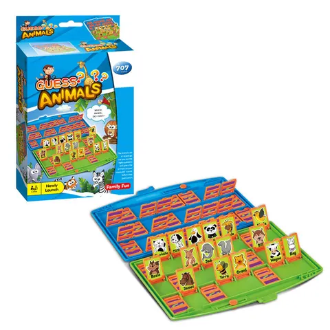 Jeu de Société de Devinettes Éducatif pour Enfants Mini Jeu de Table Interactif Enfant Puzzle en Plastique Cadeau Jouet