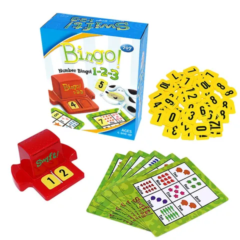 Jeu de Bingo Numérique pour Enfants Jouet Éducatif Apprentissage Précoce Jeu de Société Interactif Parent-Enfant Jouet en Plastique