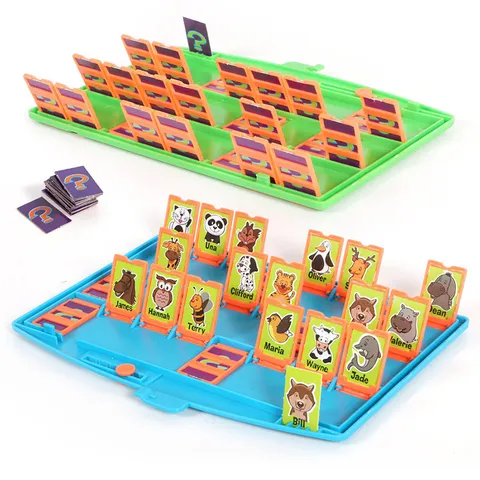 Jeu de Société de Devinettes Éducatif pour Enfants Mini Jeu de Table Interactif Enfant Puzzle en Plastique Cadeau Jouet