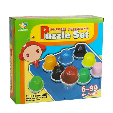 Jeu de Plateau d'Entraînement à la Pensée Logique pour Enfants Jouet Puzzle de Positionnement à Neuf Couleurs Jeu de Bureau Éducatif