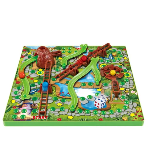 Kids Creative 3D Snakes And Ladders Board Game Educational Parent Child Interactive DIY Stereoscopic Toy Color Box