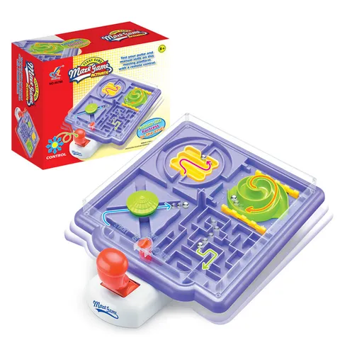 Bambini Gioco Labirinto 4 in 1 Puzzle Giocattolo Sfera d'Acciaio Rolling Educativo Gioco da Tavolo Bambini Giocattolo Ennigmatico