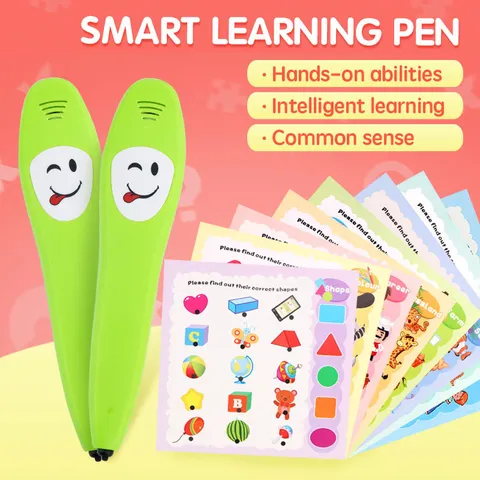 Enfants Intelligent Parlant Stylo de Lecture Ensemble Cartes d'Apprentissage Jouet Éducatif Interactif