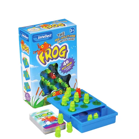 Kids Frog Checkers Board Game Educational Logic Thinking Training Desktop Puzzle Toy Plastic Strategy Game