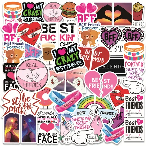 Autocollants Graffiti Fille Rose Esthétique Étanches En Vinyle PVC Pour Ordinateur Portable Bouteille D'eau Vélo Carnet