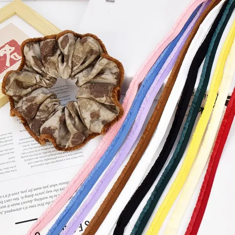 1cm Wide Faux Lamb Wool Ribbon Piping Trim Strip For Handmade DIY Hair Accessories Scrunchies Clothing Decoration Craft Supplies