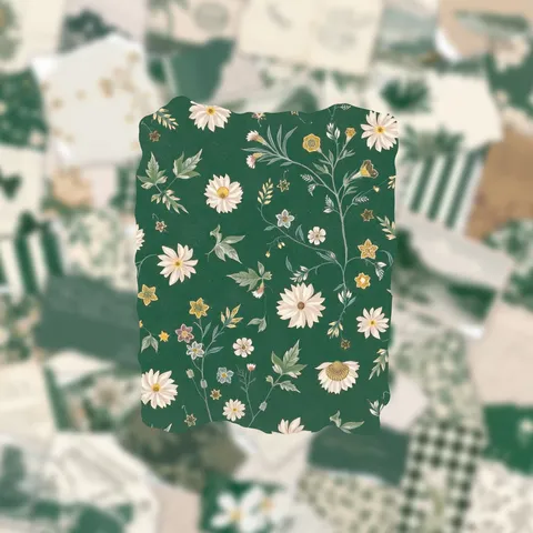 Retro Vintage Bordo Strappato Verde Graffiti Adesivi Estetica Botanica Scrapbook Decalcomanie Per Bagaglio Computer Portatile Bottiglia d'Acqua