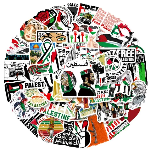 Tema Palestina Adesivi Graffiti Impermeabili Decalcomanie in PVC Per Diario Laptop Skateboard Bagagli Bicchiere d'Acqua Decorazione