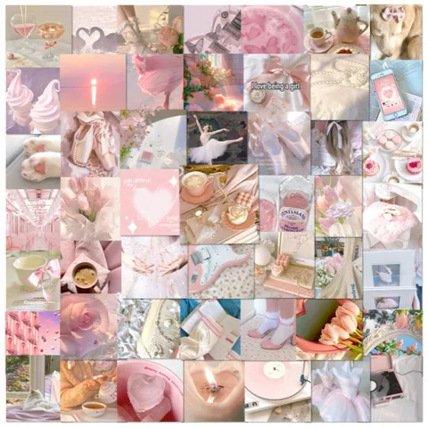 Adesivi Decorativi Impermeabili Ragazza Danza Classica Rosa Diario Estetico Laptop Telefono Bottiglia d'Acqua Decals Set Adesivi Artigianali