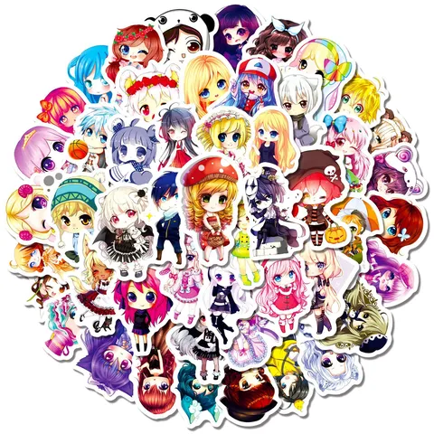 Cute Cartoon Anime Doll Graffiti Stickers Aesthetic Waterproof Vinyl Decals For Laptop Guitar Water Bottle Luggage