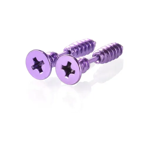 Trendg 316L Roestvrijstalen Schroef Oorknopjes Unisex Creatieve Kruis Nagel Vorm Punk Industriële Stijl Oorringen Sieraden