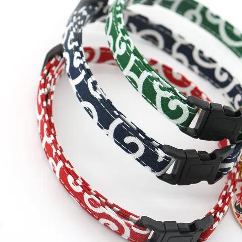 Pet Cat Dog Collar Japanese Style Koi Fish Bell Cute Soft Fabric Necklaces Adjustable Safety Buckle Pet Accessories