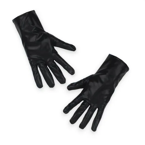 Guantes Cortos de Cuero Patentado para Mujer Estilo Punk Brillante Aspecto Mojado Guantes de Actuación en Escena Accesorios de Disfraces
