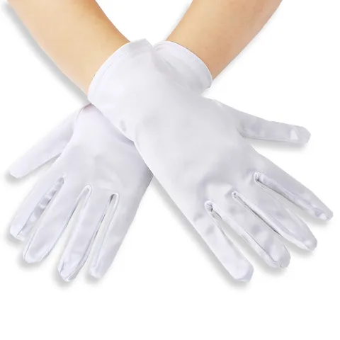 Mujeres Guantes Cortos de Satén Color Sólido Elegante Fiesta Formal Boda Noche Ópera Actuación Guantes