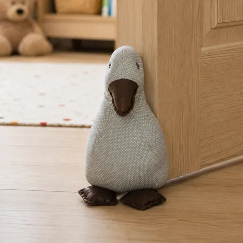 Creative Cute Duck Door Stopper Fabric Polka Dot Animal Door Stop Decorative Door Wedge For Home Room Decor