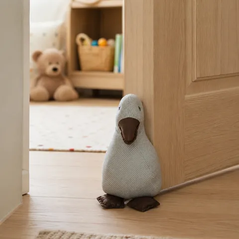 Creative Cute Duck Door Stopper Fabric Polka Dot Animal Door Stop Decorative Door Wedge For Home Room Decor