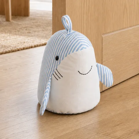 Cute Cartoon Shark Door Stopper Fabric Plush Animal Door Draft Stopper Decorative Heavyweight Door Stop Home