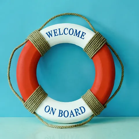 Stile Mediterraneo Salvagente in Schiuma Appeso a Parete Tema Nautico Oceano Decorazioni per la Casa Ornamento da Parete Invecchiato