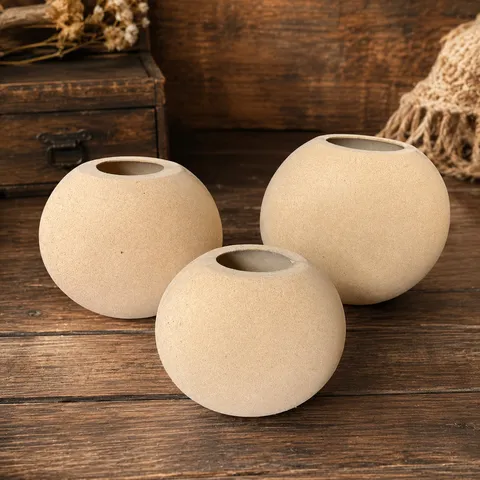 Vaso in Legno Grezzo Vaso in Legno Vergine per Composizione di Fiori Secchi Rustico Casa Soggiorno Decorazione Scrivania soprammobile